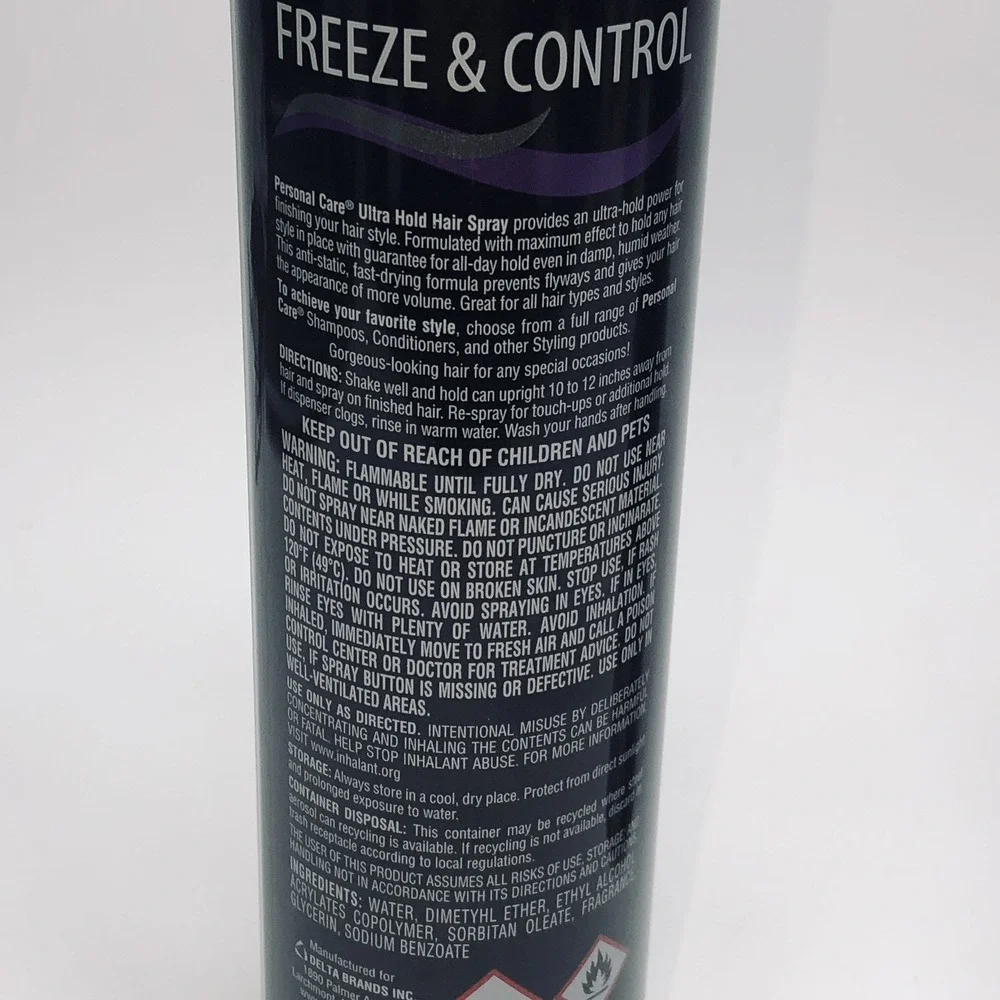 Personal Care Freeze and Control Ultra‎ Hold Hair Spray 5.5 oz ( PACK OF 4